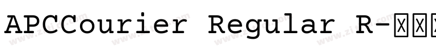 APCCourier Regular R字体转换